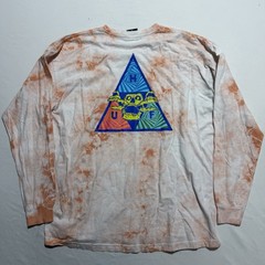 HUF Worldwide Triple Triangle Crystal Wash Long Sleeve Tee XL Skull Skate