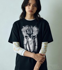 Sad Kitten T-Shirt Cute Standing Cat Graphic Cat Lover Unisex Tee