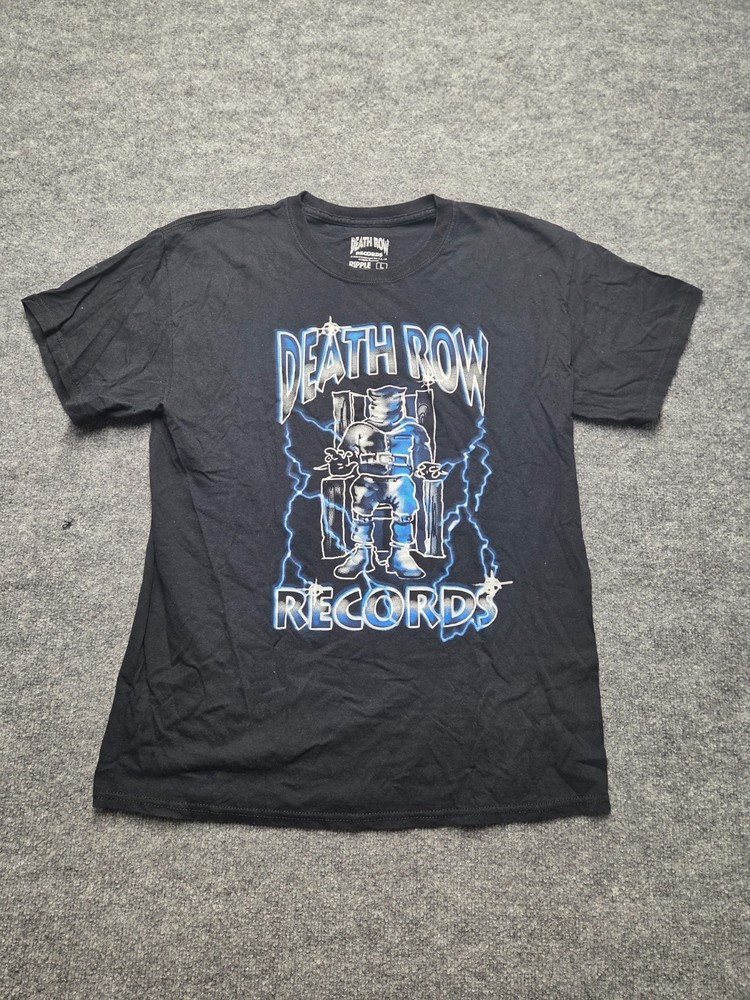 Death Row Records Men’s T Shirt Black Size Large Crew Neck Graphic Printed Tee