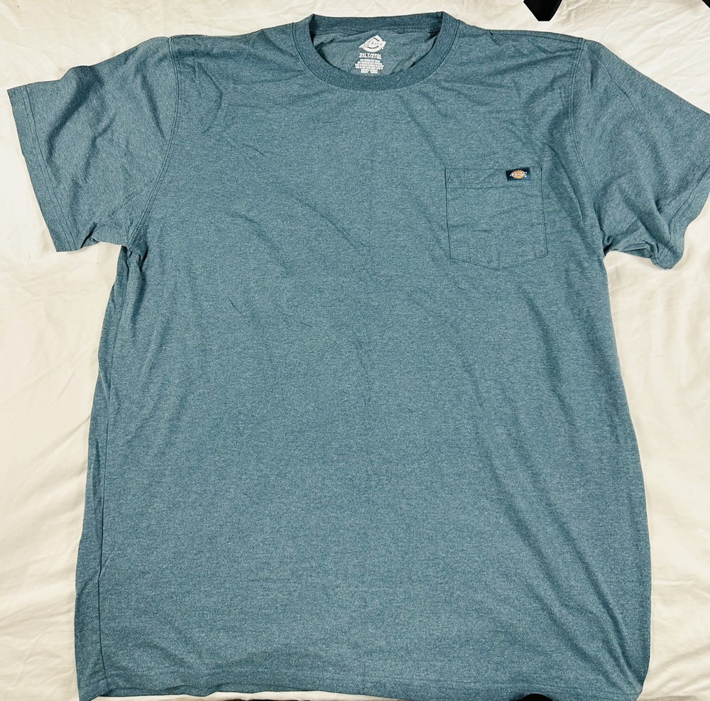 Dickies Mens 2XLT Tall Blue Tee Shirt Casual Workwear