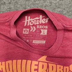 Howler Brothers Shark Shirt Mens Large Red Heed the Call Austin Texas