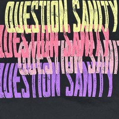 Valabasas Question Sanity All Over Print Shirt Men XXL Boxy Oversized Streetwear