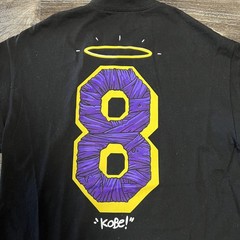 Kobe Bryant Blue The Great Memorial 8 Halo Shirt Mens Large Black Basketball