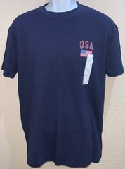 Crewneck NAVY Blue USA flag print Soft feel Goodfellow Cotton Blend M or XXL