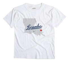Lacombe Louisiana LA T-Shirt MAP