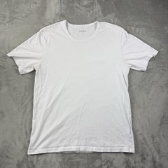 Hugo Boss White Crew Neck T Shirt Men’s XL Slim Fit Cotton Logo Tee