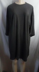 GRAY EXTRA LONG COTTON PLAIN T-SHIRT OR SLEEPSHIRT TSHIRT FITS M / L