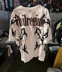 Civil Regime Jujutsu Kaisen Sukuna Graphic Logo White Crew Neck Tee L