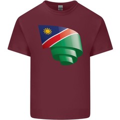 Curled Namibia Flag Namibian Day Football Mens Light Cotton T-Shirt