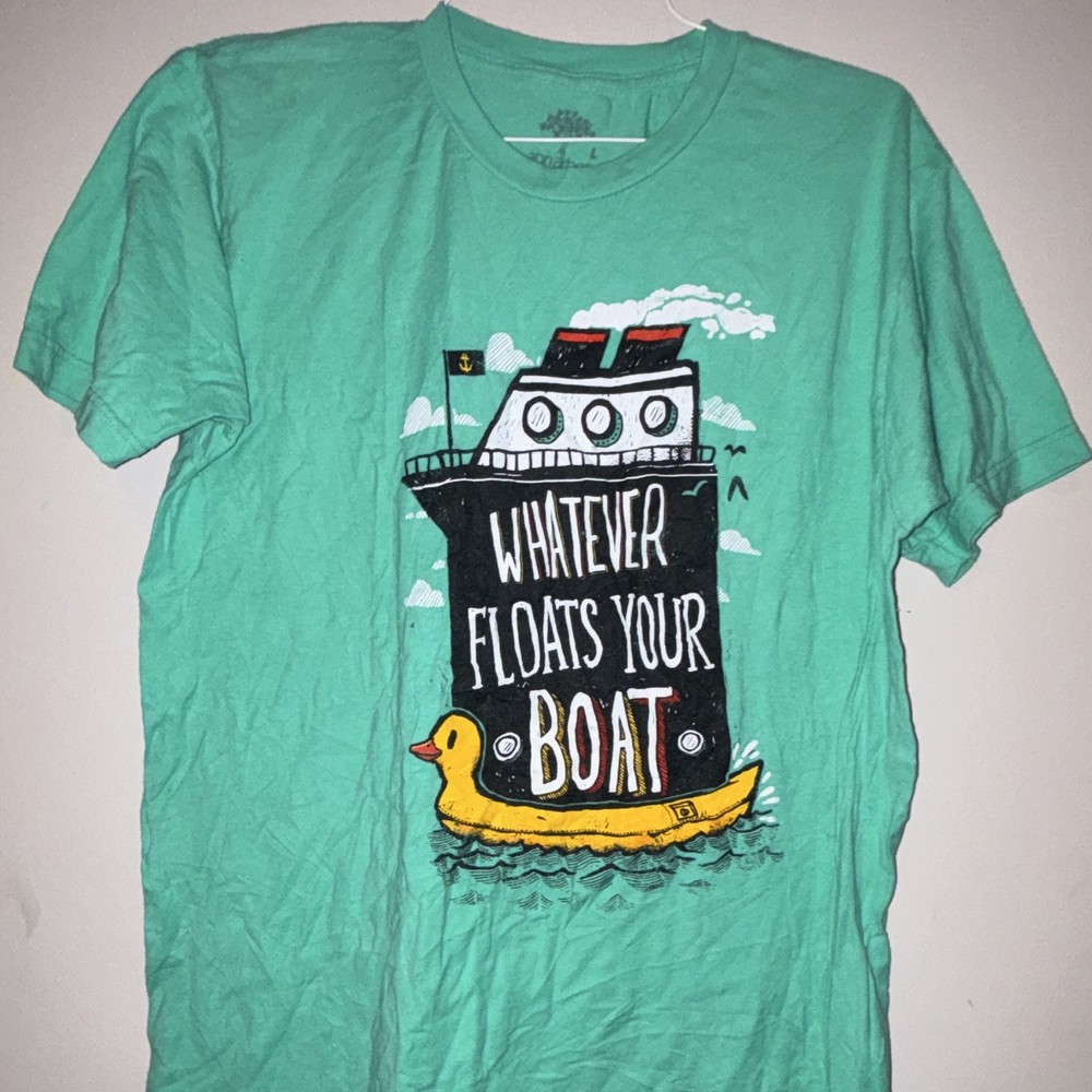 Ann Arbor T-Shirt Company Men’s L Green Cotton Graphic Crew Neck Tee
