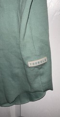 YoungLA TANK TOP 95% Cotton 5% lycra Sage green, cream trim