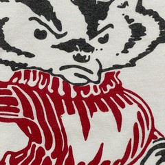 Vintage 90s University of Wisconsin Badger Shirt 2XL 26×28 White