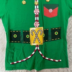 Holiday Time Adult XL T-Shirt Green Elf Santas Helper Short Sleeve Crew Neck
