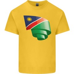 Curled Namibia Flag Namibian Day Football Mens Light Cotton T-Shirt