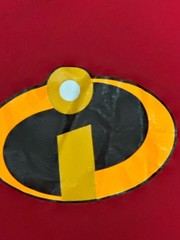 Incredibles Logo Medium Red Men On The Fruit Of The Loom T-shirt