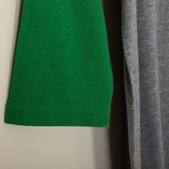Vintage 70s 80s Blank Raglan Baseball T-Shirt Tri-Blend Single Stitch Green L