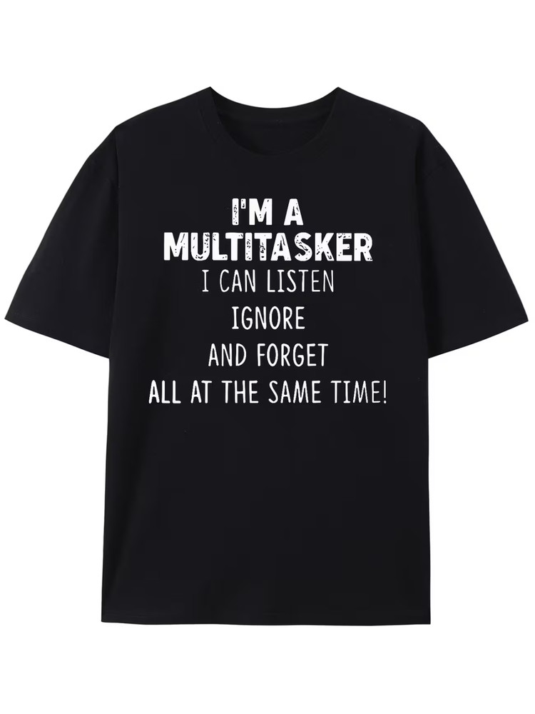 IM A MULTITASKER Mens Graphic T-shirts – Soft Cotton Blend,
