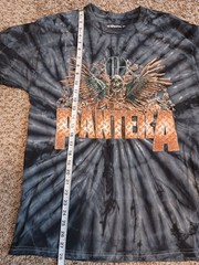 Pantera Cowboys From Hell World Tour T-Shirt Size Large 2023 Gray Tie Dye
