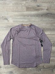 Rhône Atmosphere Long Sleeve Tee Classic Fit Men’s Small Shadow Plum/gray Stone