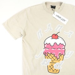 NANA JUDY KHAKI BEIGE MEDIUM ICE CREAM CONE DESSERT ART THE ROXBURY TEE TSHIRT