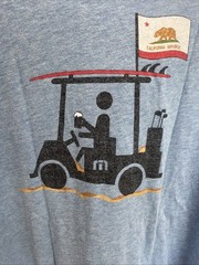 Travis Mathew Adult Medium Blue T Shirt Golf Cart California Short Sleeve
