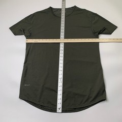 BYLT Shirt Mens L Large Army Green Pulse Drop Cut Short Sleeve Muscle Athletic