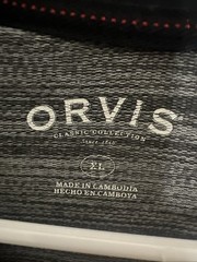 Orvis Classic Men’s Size XL Raglan Long Sleeve Shirt Grey Black Crew Neck Top