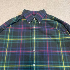 Ralph Lauren Polo Blake Flannel Shirt Long Sleeve Check M-L Used For 14Y+ Japan