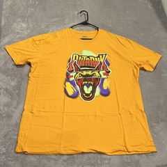 Outrank Shirt Mens 3XL Yellow Graphic Streetwear Dog Rage Tee T-Shirt Outrank