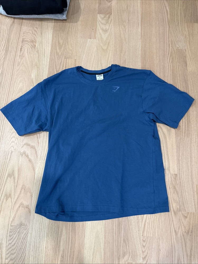 Gymshark Men’s Sz XL Blue Power T-Shirt Cotton Blend Short Sleeve