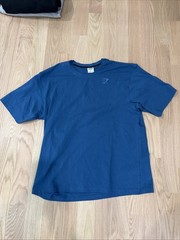 Gymshark Men’s Sz XL Blue Power T-Shirt Cotton Blend Short Sleeve