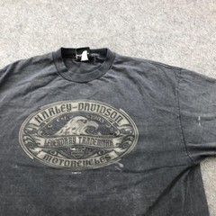 Harley-Davidson Shirt Mens XL Gray Cajun H-D Lafayette Louisiana Dealer Graphic
