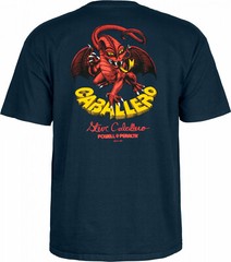 Powell Peralta Steve Caballero RED DRAGON II Skateboard T Shirt NAVY