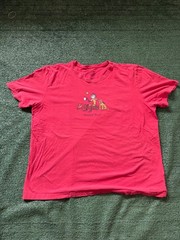 Life Is Good Shirt Mens 3XL Red Crusher Happy Hour Camping Dog Graphic Tee Flaw