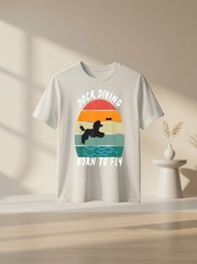 Canine Agility – Dog Sports – Dock Diving with a poodle Dog Lover Graphic Tee