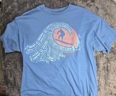 Retro-Style Hinano Tahiti T-Shirt Men’s 2XL Blue Surfing Graphic (Read Condition