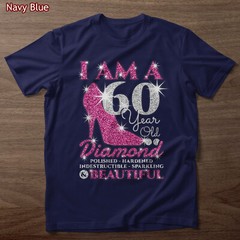 I Am A 60 Year Old Diamond, Womens 60th Birthday T-Shirt, Gift For Girl, Women