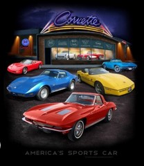 Joe Blow T’s Chevy Corvette Showroom T-Shirt America’s Sports Car C1 C2 C3 C4 C5