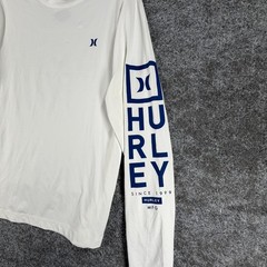 Hurley Sunny Side Hybrid Stretch Sun Shirt Mens S White UPF 50 Comfort Quick Dry