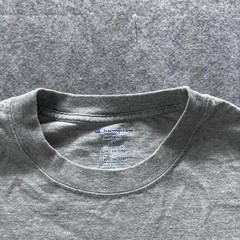 Champion Shirt Mens XL Gray Tagless Small C Logo Chest Tee Crewneck Cotton