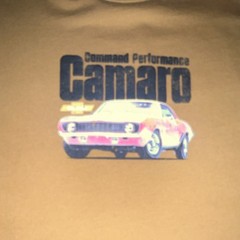 GM Official Licensed Camaro Chevrolet Double-Sided Brown Graphic T-Shirt Men’s L