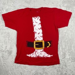 Mens Ann Arbor Santa Claus Costume Graphic T Shirt Red Christmas Holiday