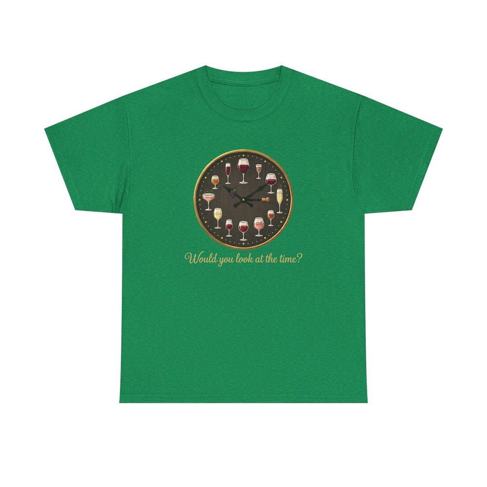 Wine Glass Clock Tee | Wine Time T-Shirt