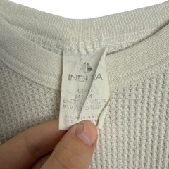 Indera Men’s Thermal Waffle Knit Long Sleeve Top Crewneck Size Large Base Layer