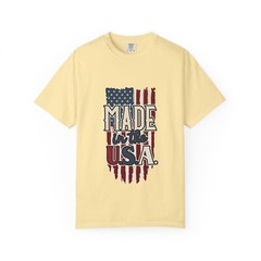 Made in the USA Garment-Dyed Unisex T-Shirt, Casual Wear, July 4th, Father’s Day
