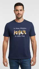 Sol’s Regent Men’s T-Shirt Whiskey Graphic Navy Short Sleeve Size L