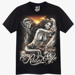 Rock eagle black Tshirt (GW232) Unisex Skele Motor Graphic Men L, XL, XXL, XXXL