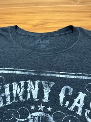 Johnny Cash Shirt 2XL XXL Charcoal Grey Man In Black Outlaw Country Music Guitar
