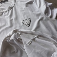 Bottega Veneta White Logo Patch T-Shirt Size 48 Made In Italy Luxury Tee