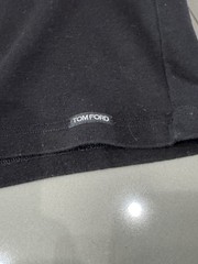 TOM FORD Short Sleeve Black T-Shirt Outerwear M Made In Italy